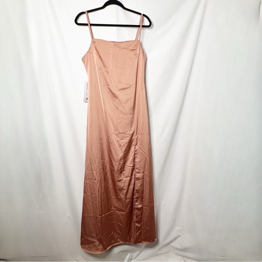 NEW with tags Azazie Briza Stretch Satin Dress in Color Bronzer